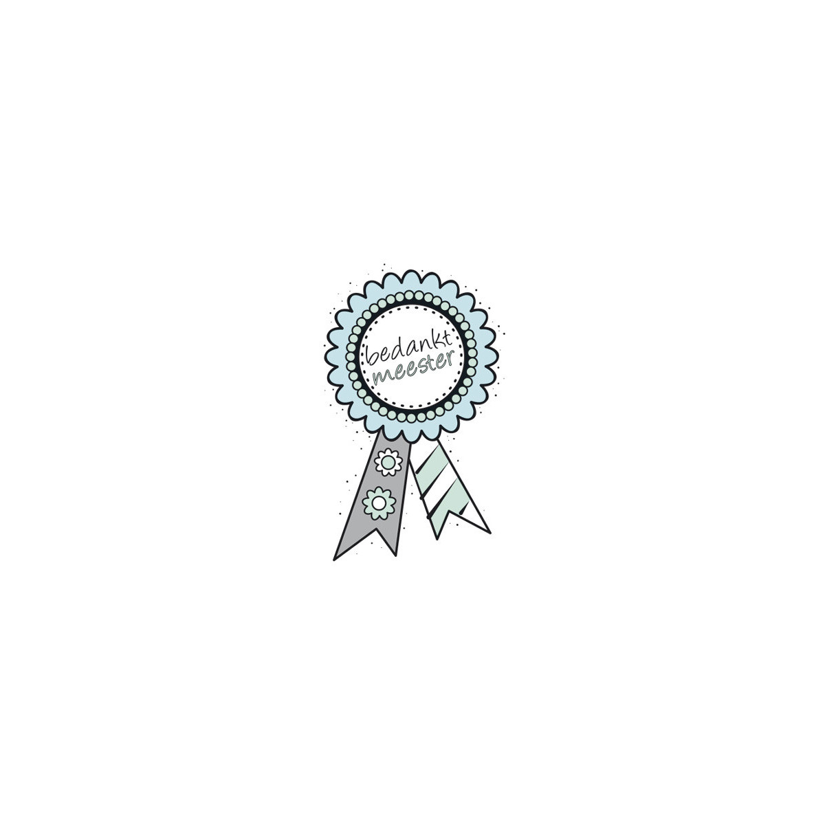 kaartje rozet meester