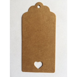 kraft label boogjes met hartje