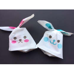 Konijn trakteerzakje blauw