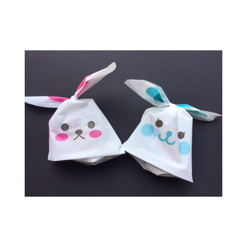 Konijn trakteerzakje blauw