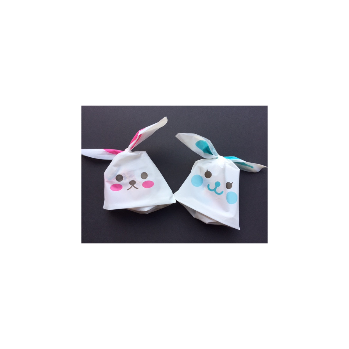 Konijn trakteerzakje blauw