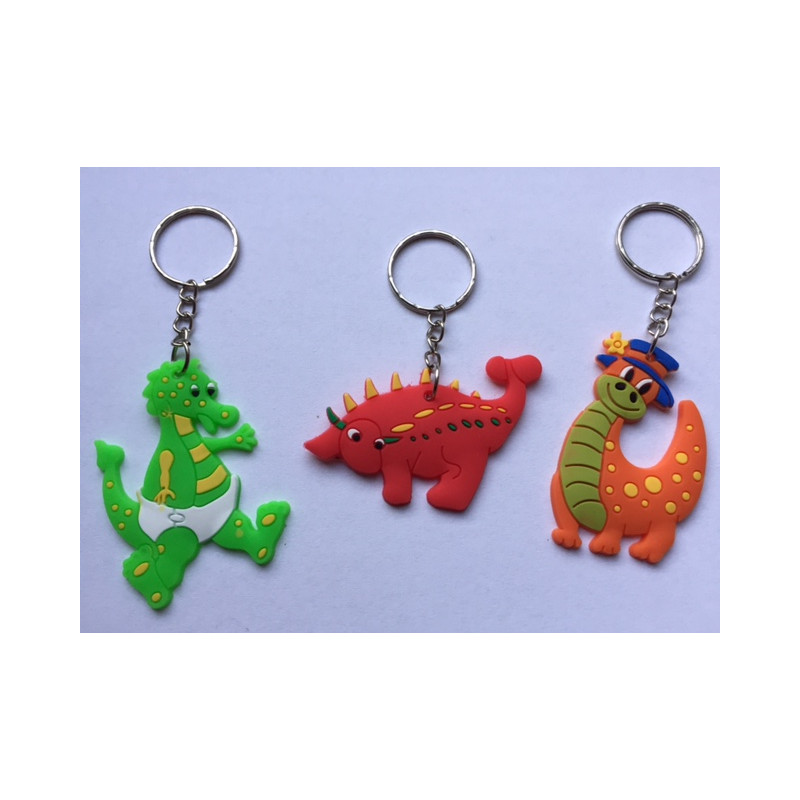 Grappige dino sleutelhanger