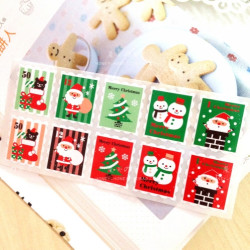 kerst postzegel sticker
