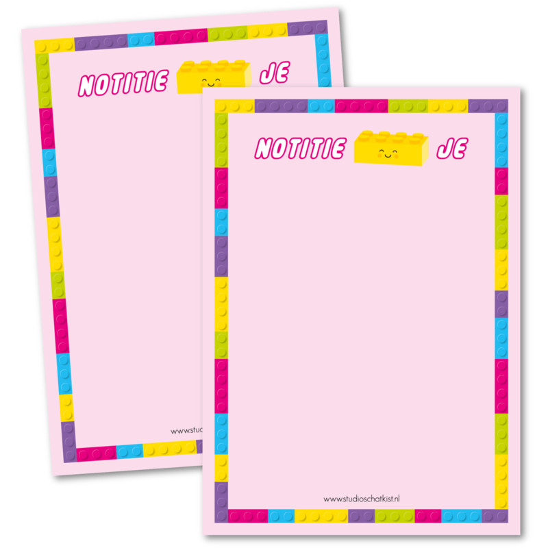 notitie blokje roze