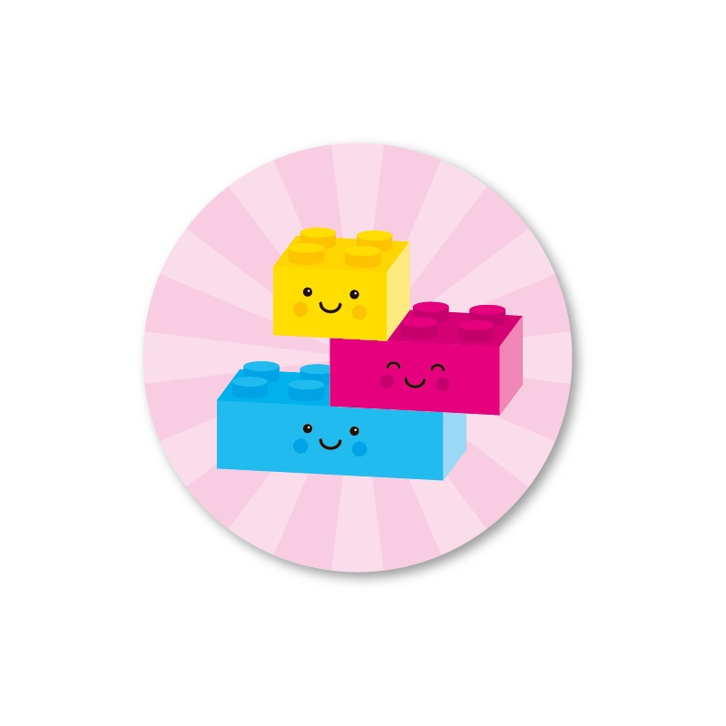 stickerset roze lego