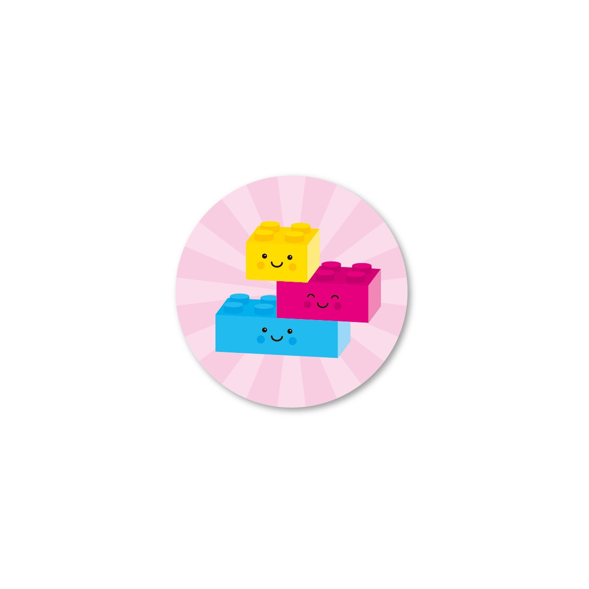 stickerset roze lego