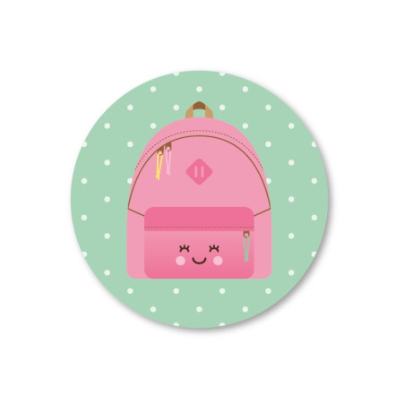 stickerset roze rugtas