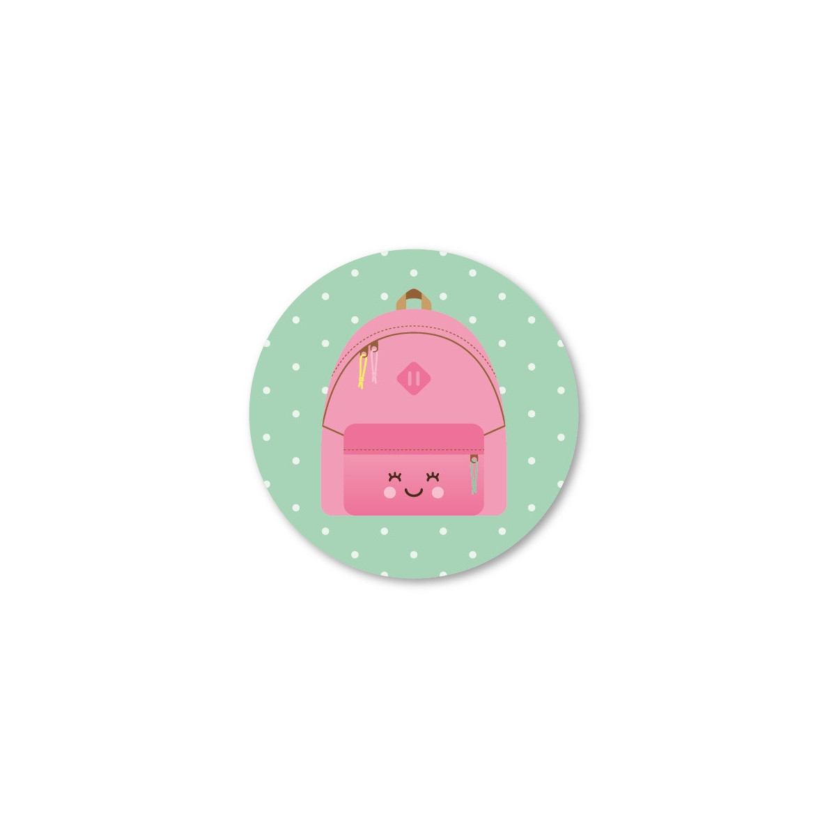 stickerset roze rugtas