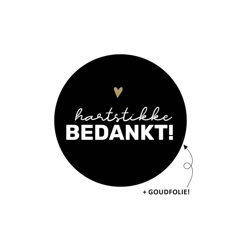 sticker hartstikke bedankt