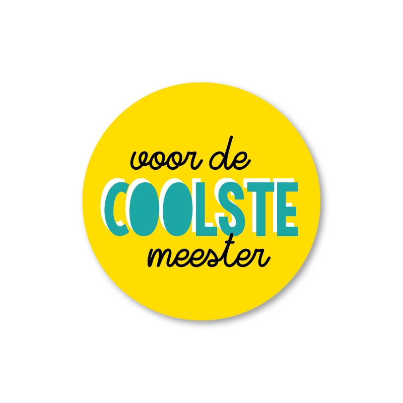 sticker coolste meester