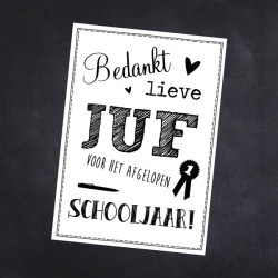 kaart bedankt lieve juf