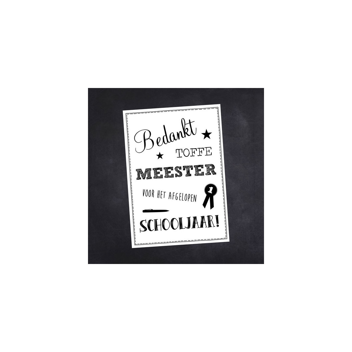 kaart bedankt toffe meester