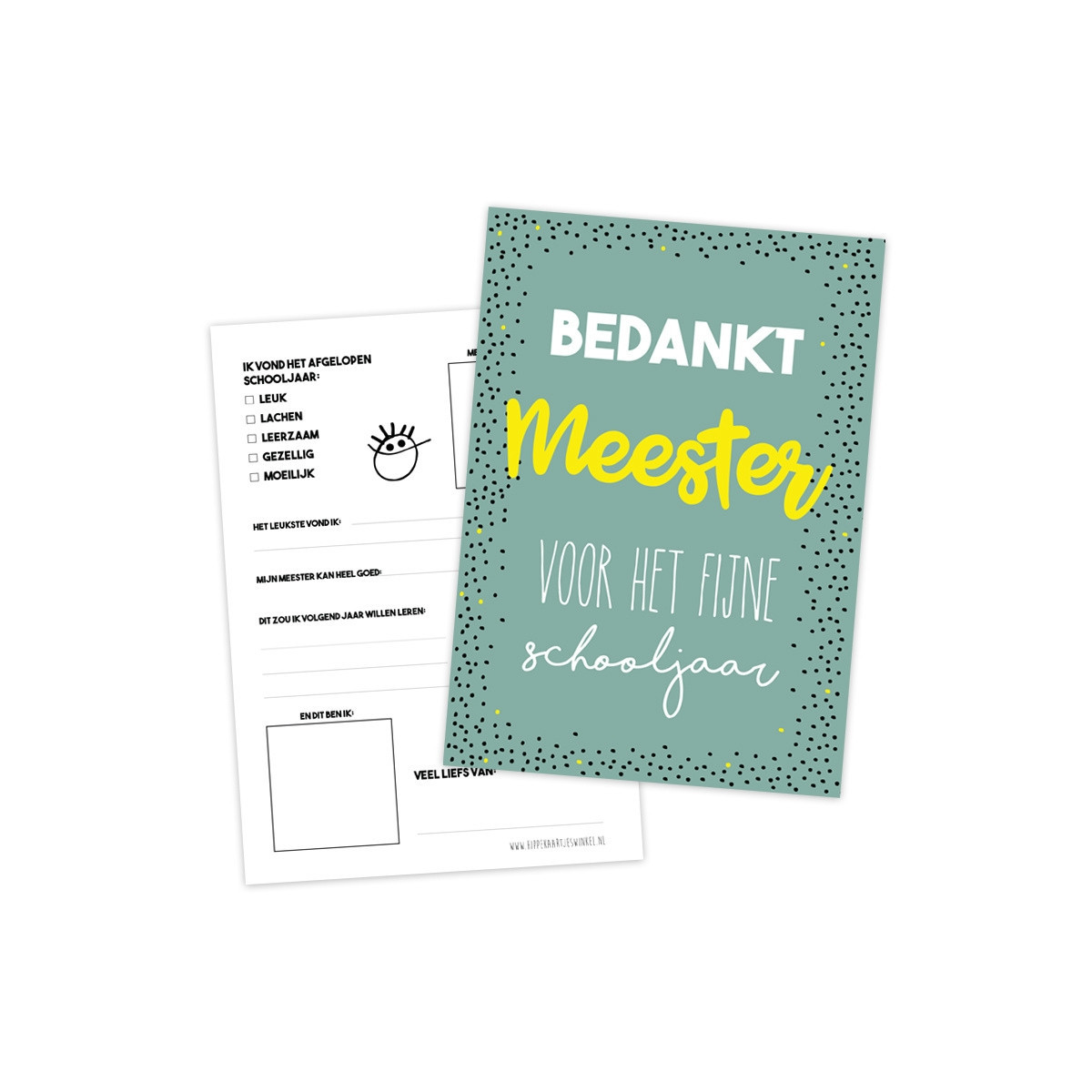 invulkaart bedankt meester