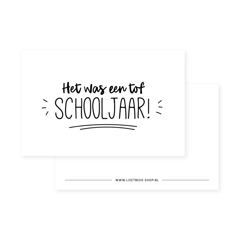 kadokaartje tof schooljaar