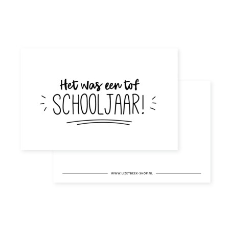 kadokaartje tof schooljaar