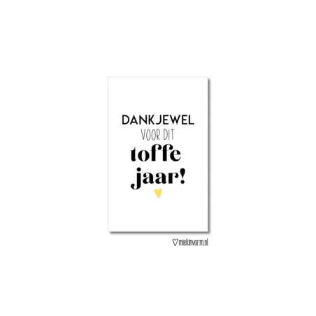 kadolabel toffe jaar