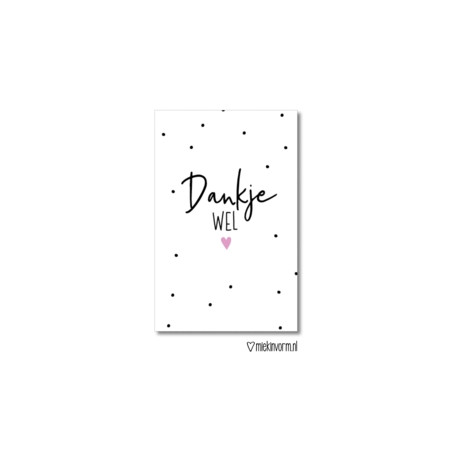 dankjewel label stip