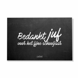 kadolabel bedankt juf vm