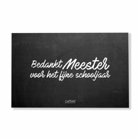 kadolabel meester schooljaar vm