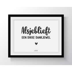 kaart alsjeblieft dikke dankjewel