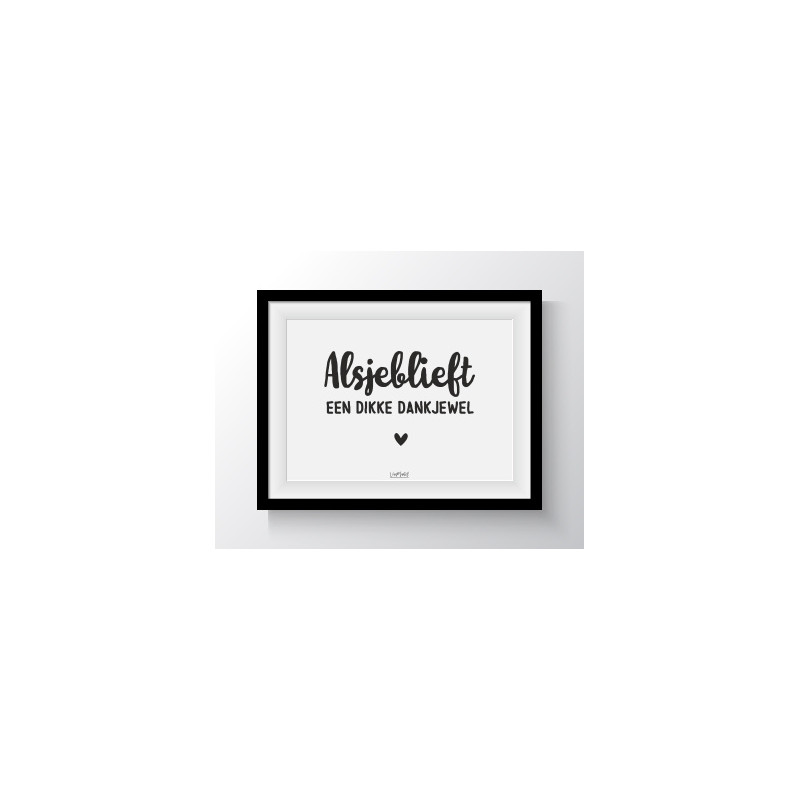 kaart alsjeblieft dikke dankjewel