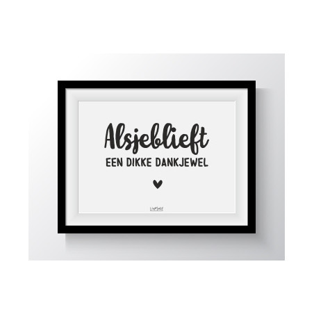 kaart alsjeblieft dikke dankjewel