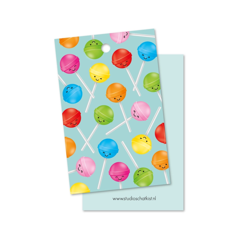 kadolabel lolly patroon