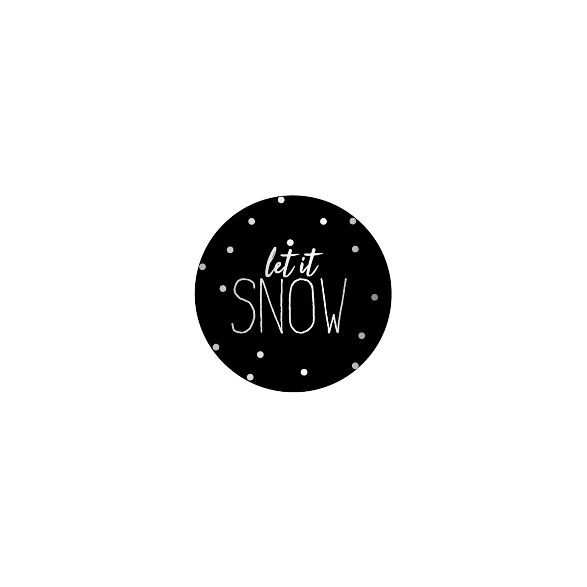 sticker let it snow