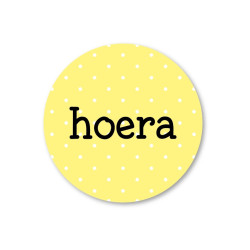 stickerset hoera geel