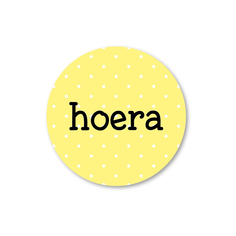 stickerset hoera geel