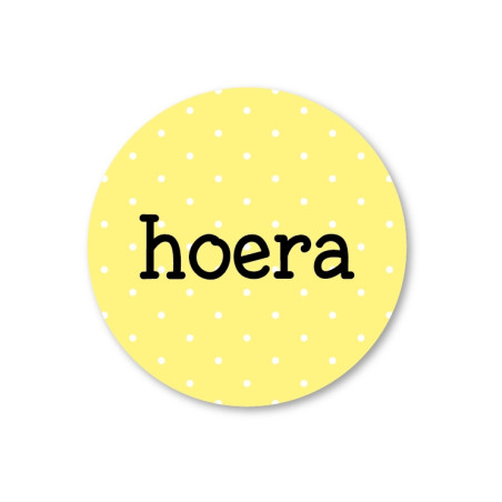 stickerset hoera geel
