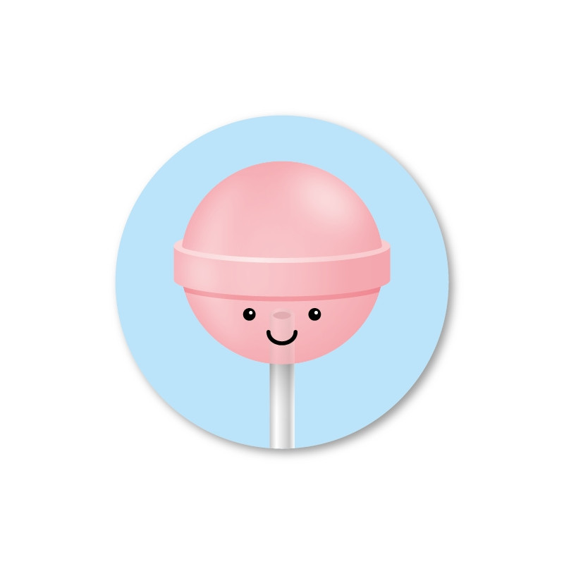 stickerset lichtroze lolly