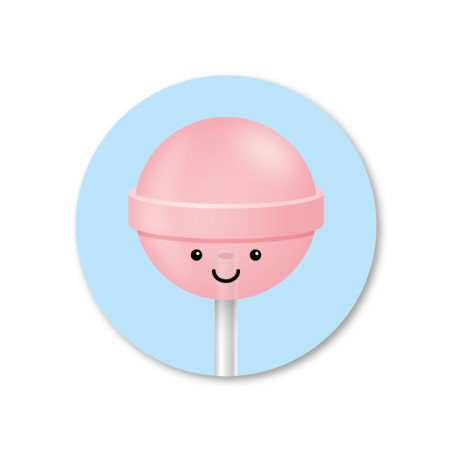 stickerset lichtroze lolly
