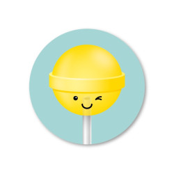 stickerset gele lolly