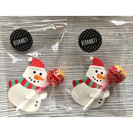 lollykaartje sneeuwpop