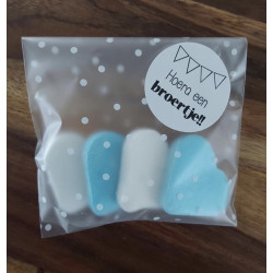 sticker hoera broertje zwart wit