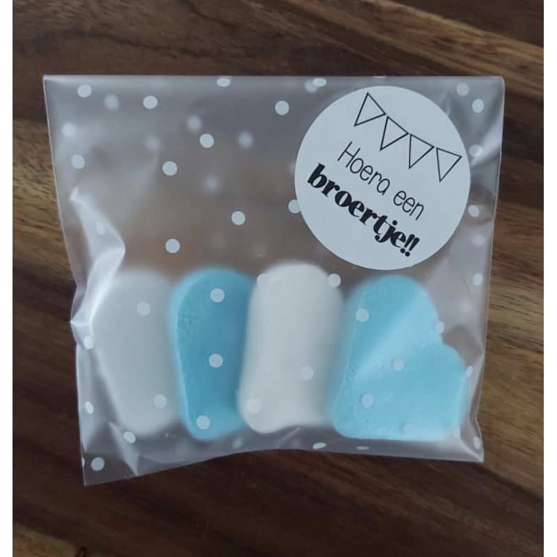 sticker hoera broertje zwart wit