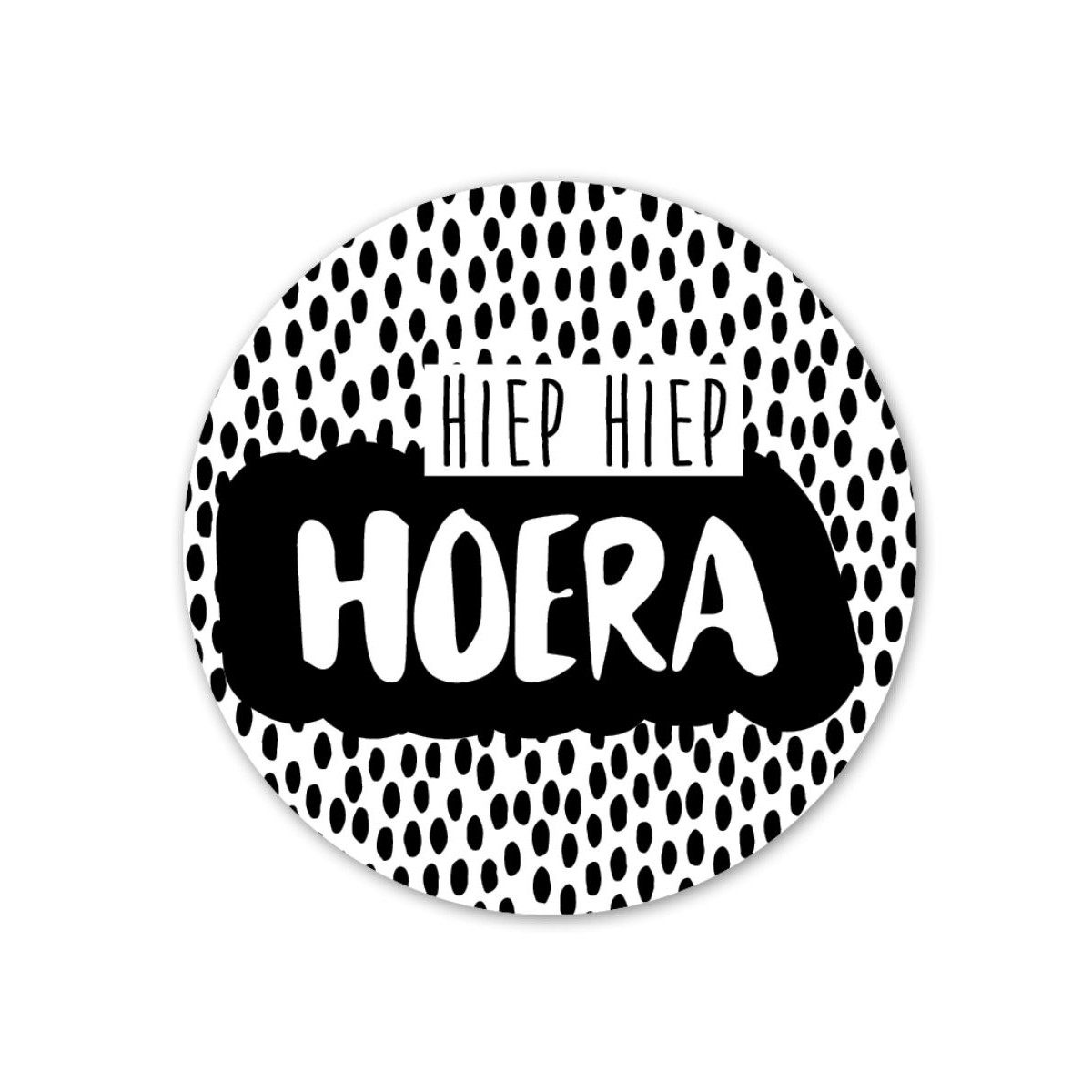 sticker hiep hiep hoera