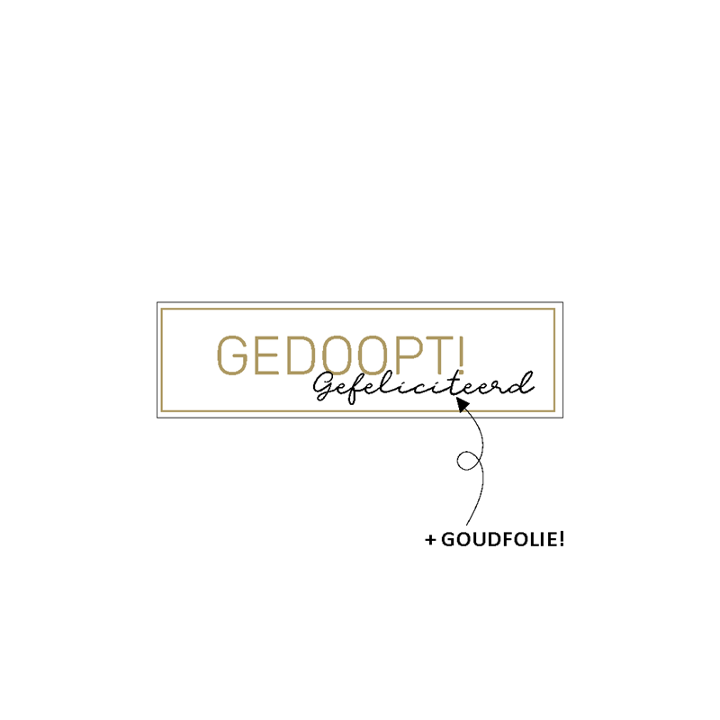 sticker gedoopt gefeliciteerd