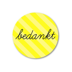 stickerset bedankt geel