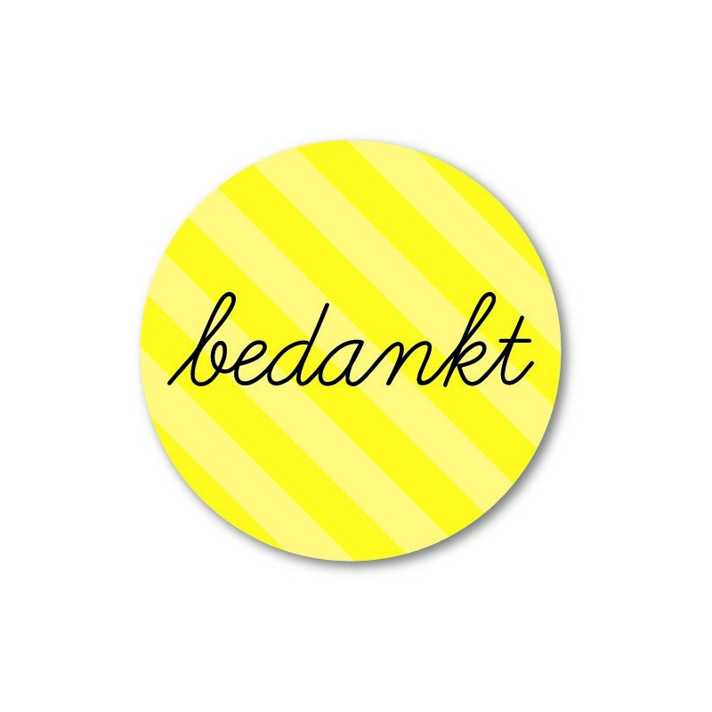 stickerset bedankt geel