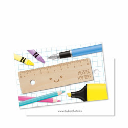 kadolabel  meester you rule