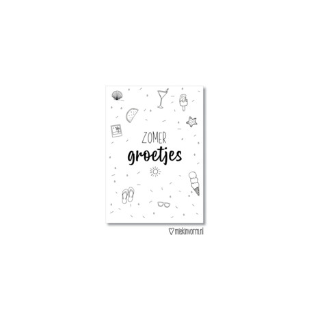 kaart zomergroetjes