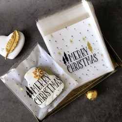 trakteerzakje goud merry christmas