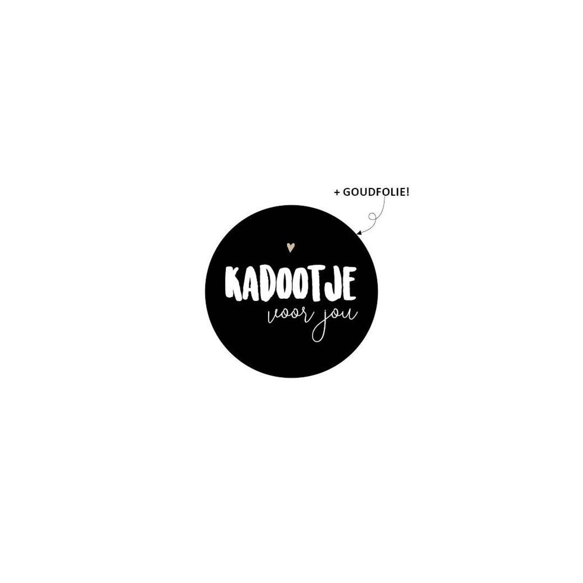 sticker kadootje voor jou zwart