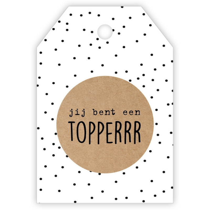 kadolabel jij bent een topperrr