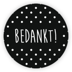 sticker bedankt stipjes