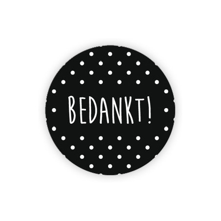 sticker bedankt stipjes