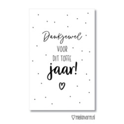 kadolabel dankjewel voor dit toffe jaar