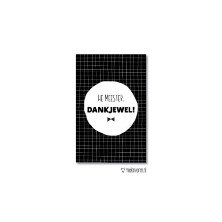 kadolabel he meester